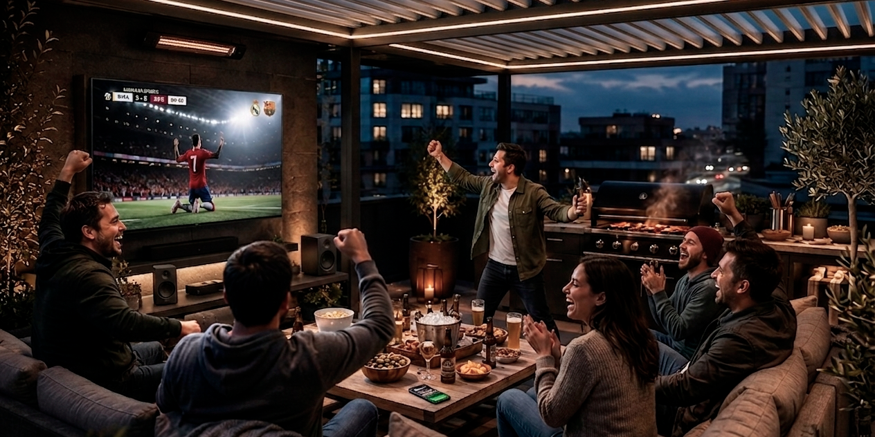 El quincho ideal para ver el Mundial: living outdoor