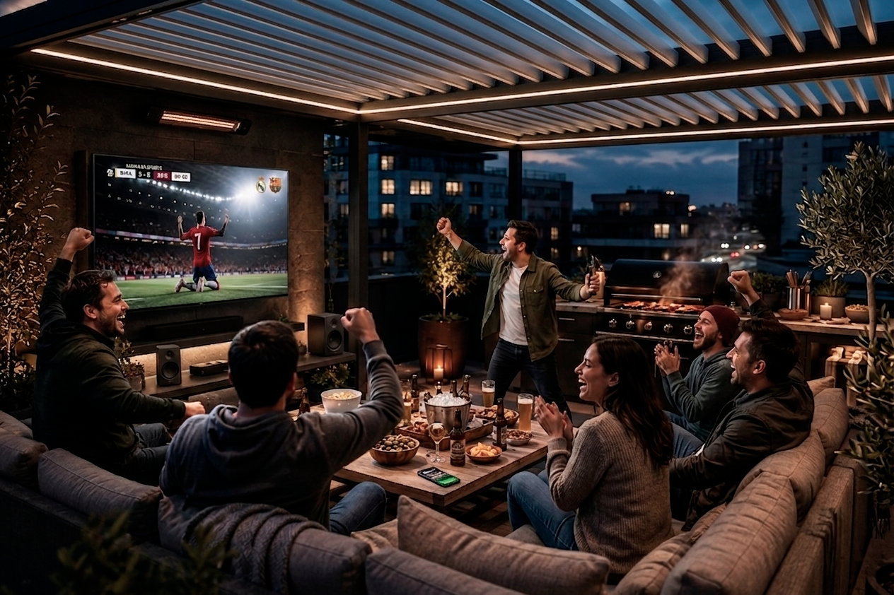 El quincho ideal para ver el Mundial: living outdoor