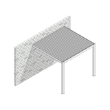 Pérgola Bioclimática Blanca 3 x 3 x 2,5 mts