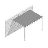 Pérgola Bioclimática Blanca 3 x 4 x 2,5 mts