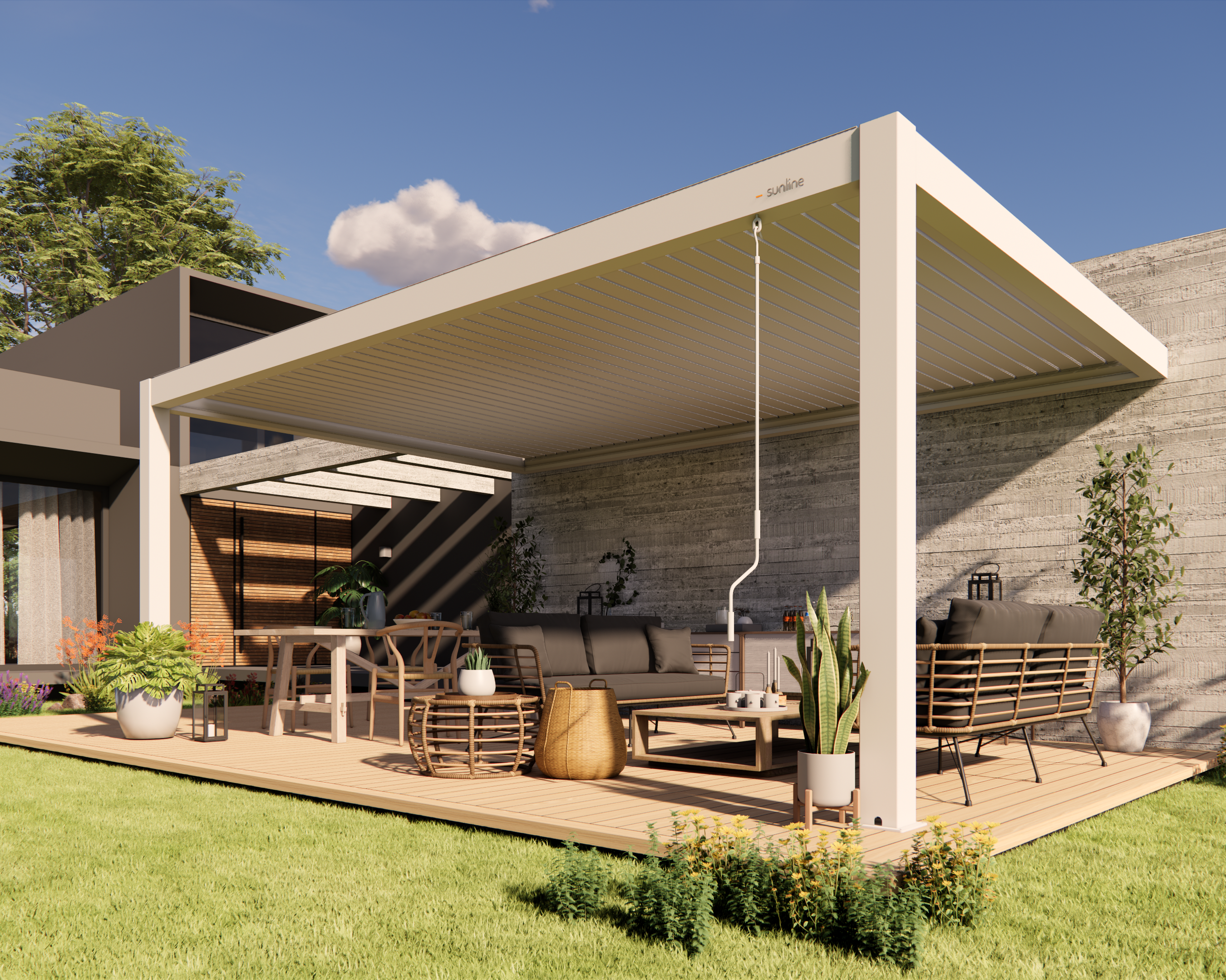 Pérgola Bioclimática Blanca 4 x 6 mts - Preventa Para Marzo