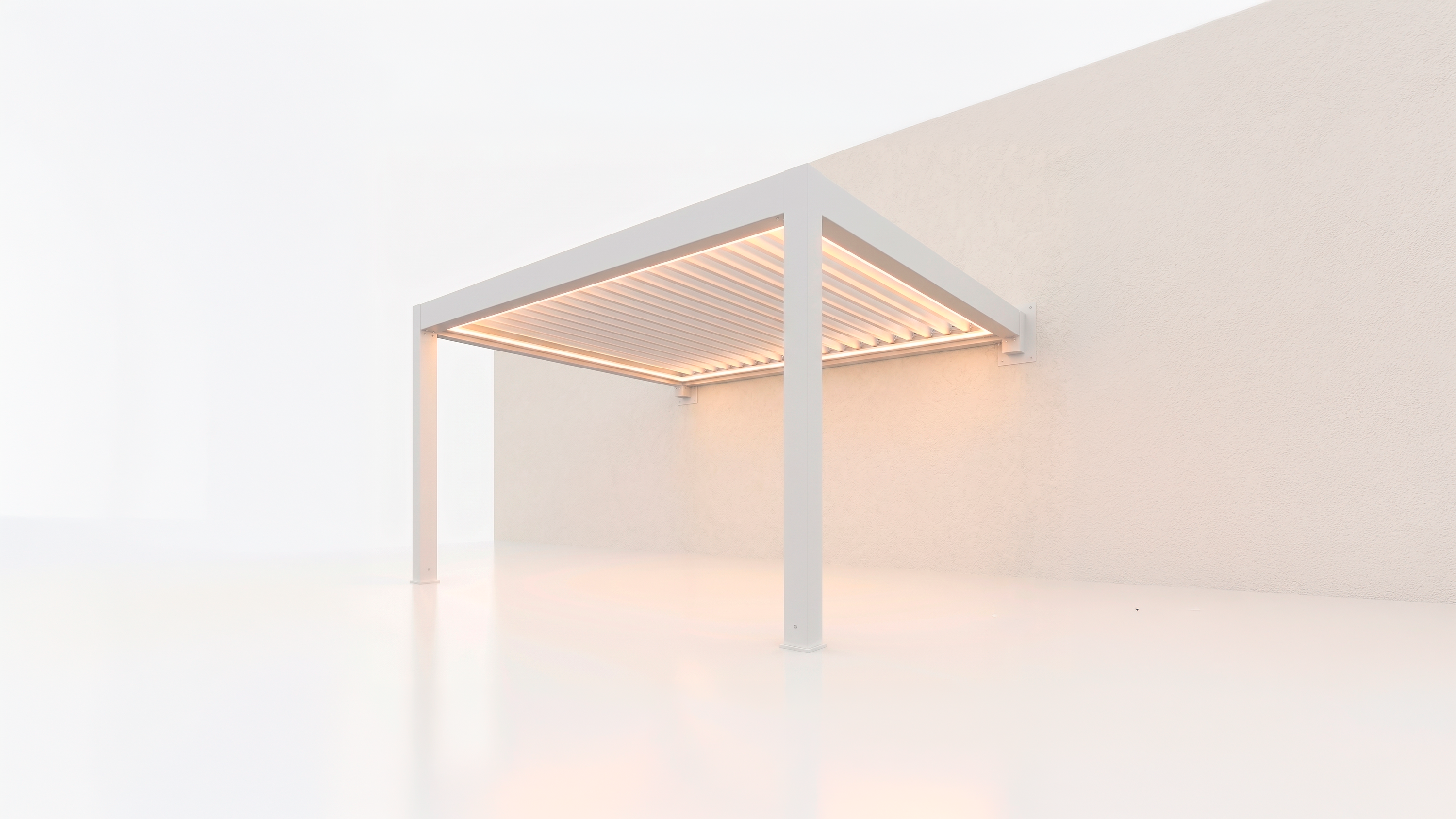 Pérgola adosada a muro